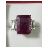 14CT GENUINE RUBY ESTATE RING SIZE 6