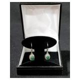 2CT GENUINE EMERALD EARRINGS