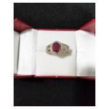 1.98CT GENUINE RUBY RING SIZE 9 3/4