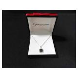 GENUINE BLACK AND WHITE DIAMOND NECKLACE