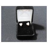 DIAMOND HEART SOLITAIRE EARRINGS