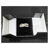 HUGE DIAMOND BAGUETTE ESTATE RING SIZE 8 ¾