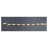 6.01CT GENUINE SAPPHIRE DIAMOND BRACELET