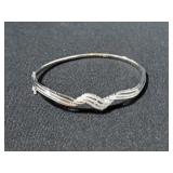 LARGE DIAMOND BANGLE BRACELET