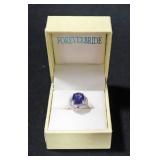 2.02CT AMETHYST DIAMOND RING SIZE 7