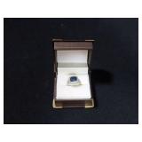 GENUINE BLUE DIAMOND ESTATE RING SIZE 6 ¾