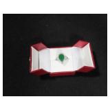 4.08CT CREATED EMERALD DINNER RING SIZE 11 ¾