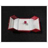 4.05CT GENUINE RUBY SOLITAIRE RING SIZE 6 ¾
