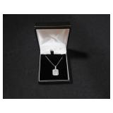 4CT BRILLIANT WHITE CREATED SAPPHIRE NECKLACE