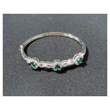 5CT CREATED EMERALD BANGLE BRACELET