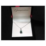 1.50CT CREATED EMERALD NECKLACE