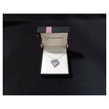 2CT CREATED AMETHYST HEART MOM NECKLACE