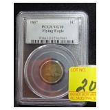 PCGS VG10 1857 FLYING EAGLE CENT