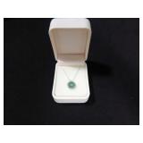 2CT GENUINE EMERALD NECKLACE