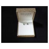 2CT GENUINE EMERALD SOLITAIRE EARRINGS