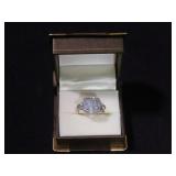 LARGE DIAMOND DINNER RING SIZE 7