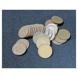 (30) INDIAN HEAD PENNIES MISC DATES