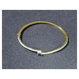 GENUINE SAPPHIRE DIAMOND BANGLE BRACELET