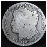1890 O MORGAN SILVER DOLLAR