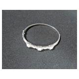 CREATED FIRE OPAL BANGLE BRACELET