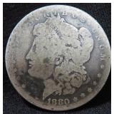 1880 O MORGAN SILVER DOLLAR
