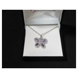 4CT AMETHYST BUTTERFLY NECKLACE