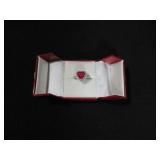 4CT CREATED RUBY RING SIZE 9