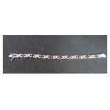 6.01CT GENUINE GARNET DIAMOND BRACELET