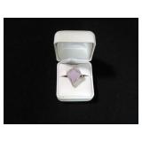 4CT GENUINE PINK JADE RING SIZE 7
