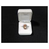 8.02CT CREATED MORGANITE RING SIZE 8 ½