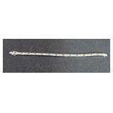 10CT CREATED RAINBOW SAPPHIRE BRACELET