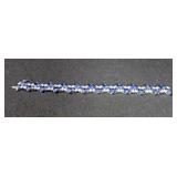 32XT CREATED DEEP BLUE OCEAN SAPPHIRE BRACELET