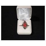 6CT GENUINE PINK TOPAZ RING SIZE 7