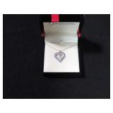 2CT AMETHYST HEART MOM NECKLACE