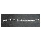 14CT BRILLIANT WHITE CREATED SAPPHIRE BRACELET