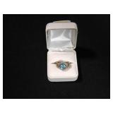 3,96CT GENUINE BLUE TOPAZ RING SIZE 8