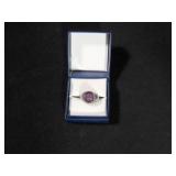 12CT FANCY CUT GENUINE AMETHYST ESTATE RING