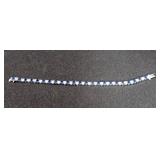 8CT CREATED BLUE AND WHITE SAPPHIRE BRACELET