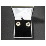 3CT CREATED SAPPHIRE EARRINGS