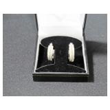 3.50CTCREATED WHITE SAPPHIRE HOOP EARRINGS