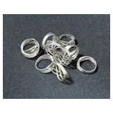 Q-10 1/5CT DIAMOND RINGS, MISSING STONES, MISC