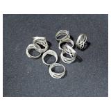 Q-10 1/5CT DIAMOND RINGS, MISSING STONES, MISC