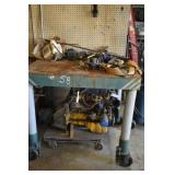 STEEL TABLE ON CASTERS