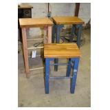3 HANDMADE STOOLS