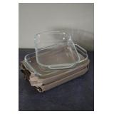 FOUR PYREX OVENWARE DISHES