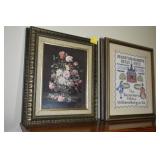 PINT AND FRAMED EMBROIDERY