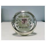 6 STERLING & GLASS COASTERS