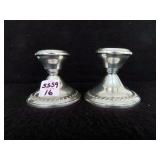 STERLING CANDLE HOLDERS