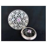 2 STERLING AND GLASS PCS