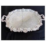 SILVER PLATE SERVING TRAY